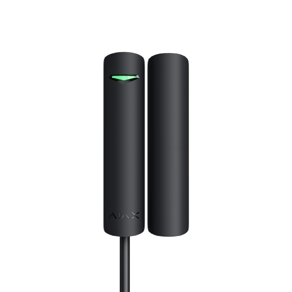 Ajax DoorProtect Fibra, zwart, magneetcontact en mini magneet