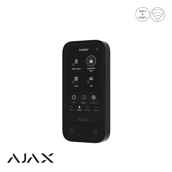 Ajax KeyPad draadloos touchscreen, zwart