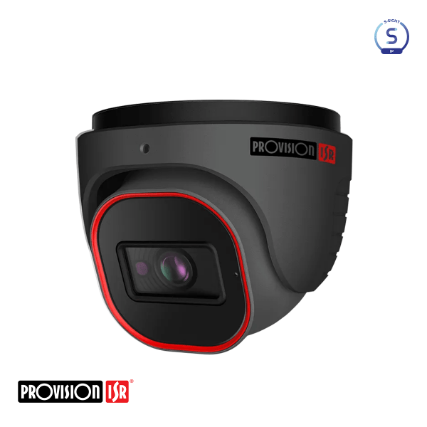 Provision 4MP 2.8mm Eyeball IP S-Sight Series, Antraciet