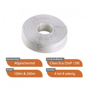 Alarmkabel 6x0.22 afgeschermd rol 100m
