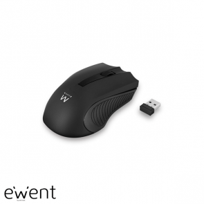 Ewent Draadloze muis, USB nano ontvanger, 1000 dpi, zwart
