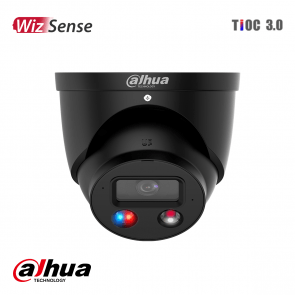 Dahua 8MP TiOC3.0 Smart Dual Illumination Active Deterrence Fixed-focal Eyeball WizSense 2.8mm Zwart