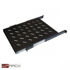 WP Legbord uittrekbaar 1 HE,  600 mm diep, zwart
