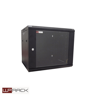 WP Wandbehuizing/patchkast, 12HE, 60 cm breed, 63,5cm hoog, 50 cm diep, zwart
