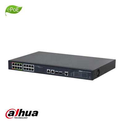 Dahua 18-Port Managed Switch with 8-Port ePoE & 8-Port PoE