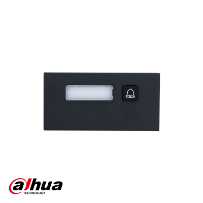 Dahua Modular 1-Button Module, half unit Zwart