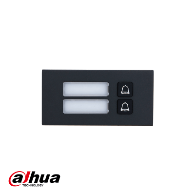 Dahua Modular 2-Button Module, half unit Zwart